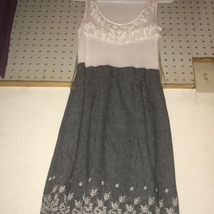 Dress /w White Top & Grey Skirt